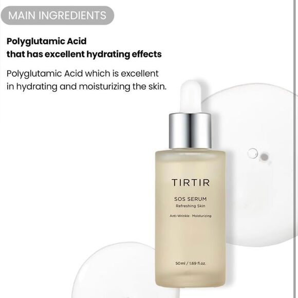 TIRTIR SOS Serum - Radiant Glow Boosting Face Serum - Plumping, Anti Aging - Picture 3 of 7